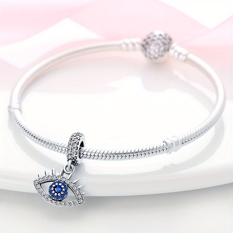 Silver-Plated Evil Eye Pendant for DIY Jewellery